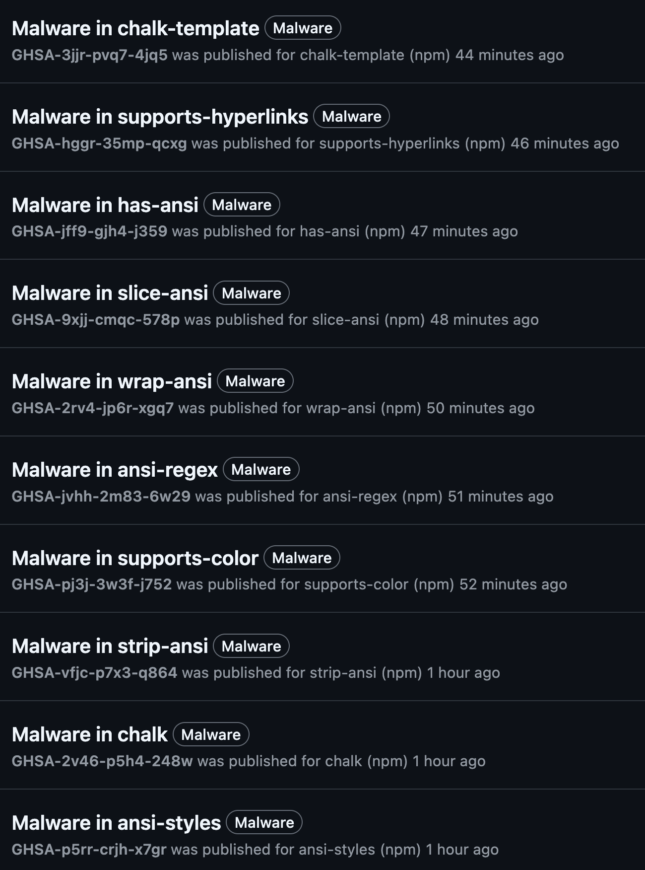 September 8 2025 NPM supply chain attack infected packages